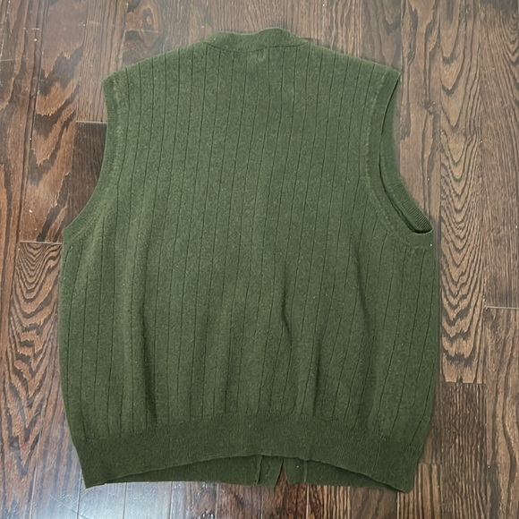 Club Room By Charter Club 100% Lambswool knit Sweater Vest Olive Green Size XL - Picture 10 of 10